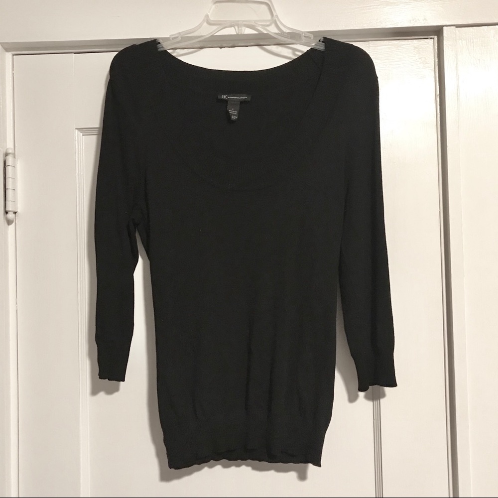 INC Deep Scoop Neck Top